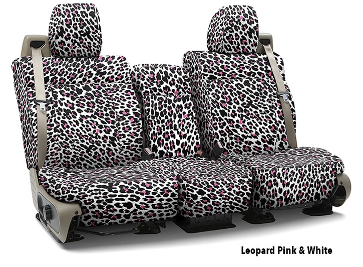 12 PC Pink/Black Zebra Animal Print Full Seat Cover Set Fits Car Truck Van SUV 